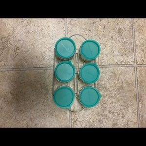 Pampered Chef Mini Freezer Bowls with Rack (discontinued item)
